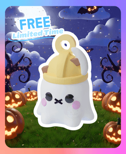 Little Ghost Keychain: Safety Helmet(Single Color) 3d model