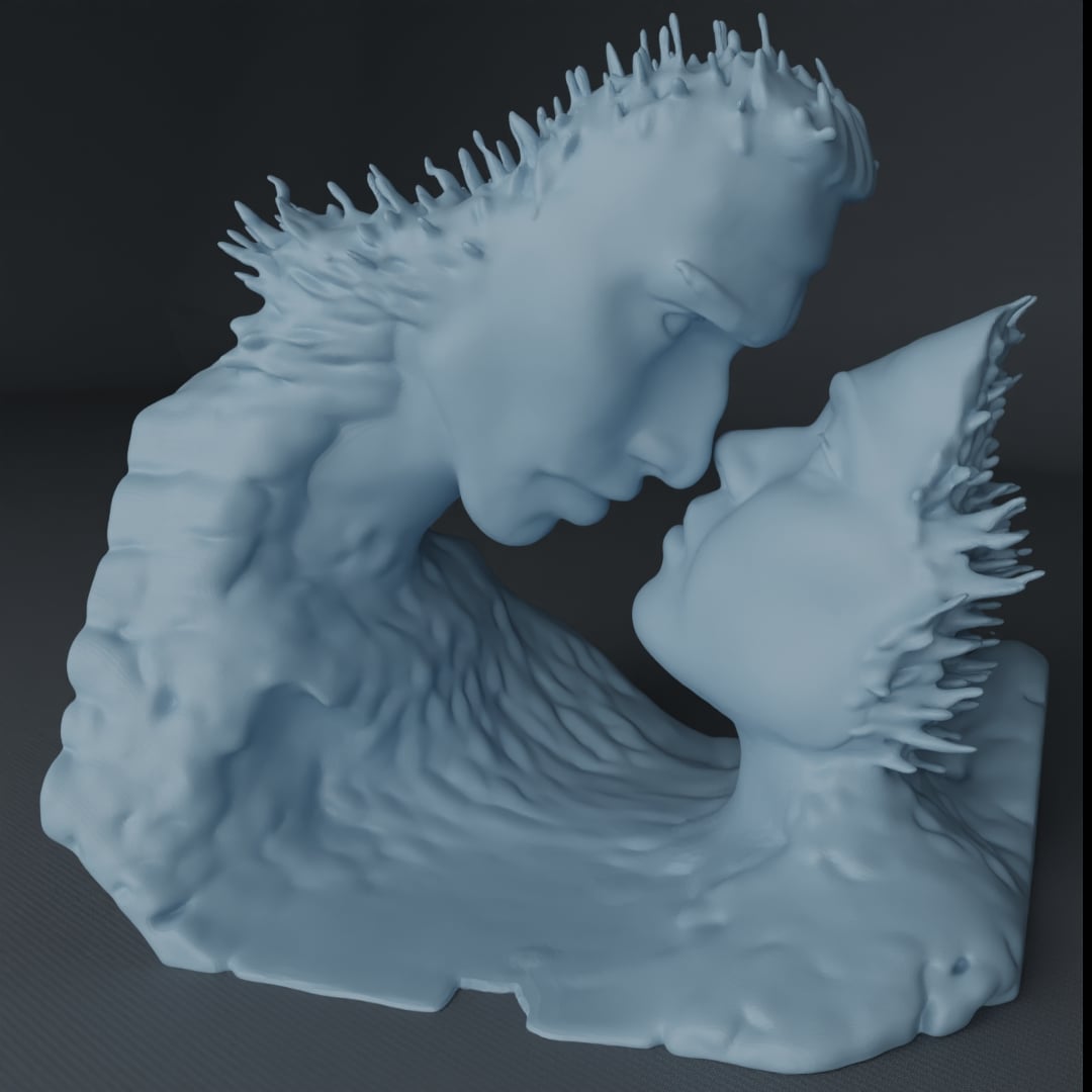 Loving Water Drops 3d model