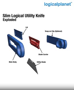 SLUK – Slim Logical Utility Knife 3d model