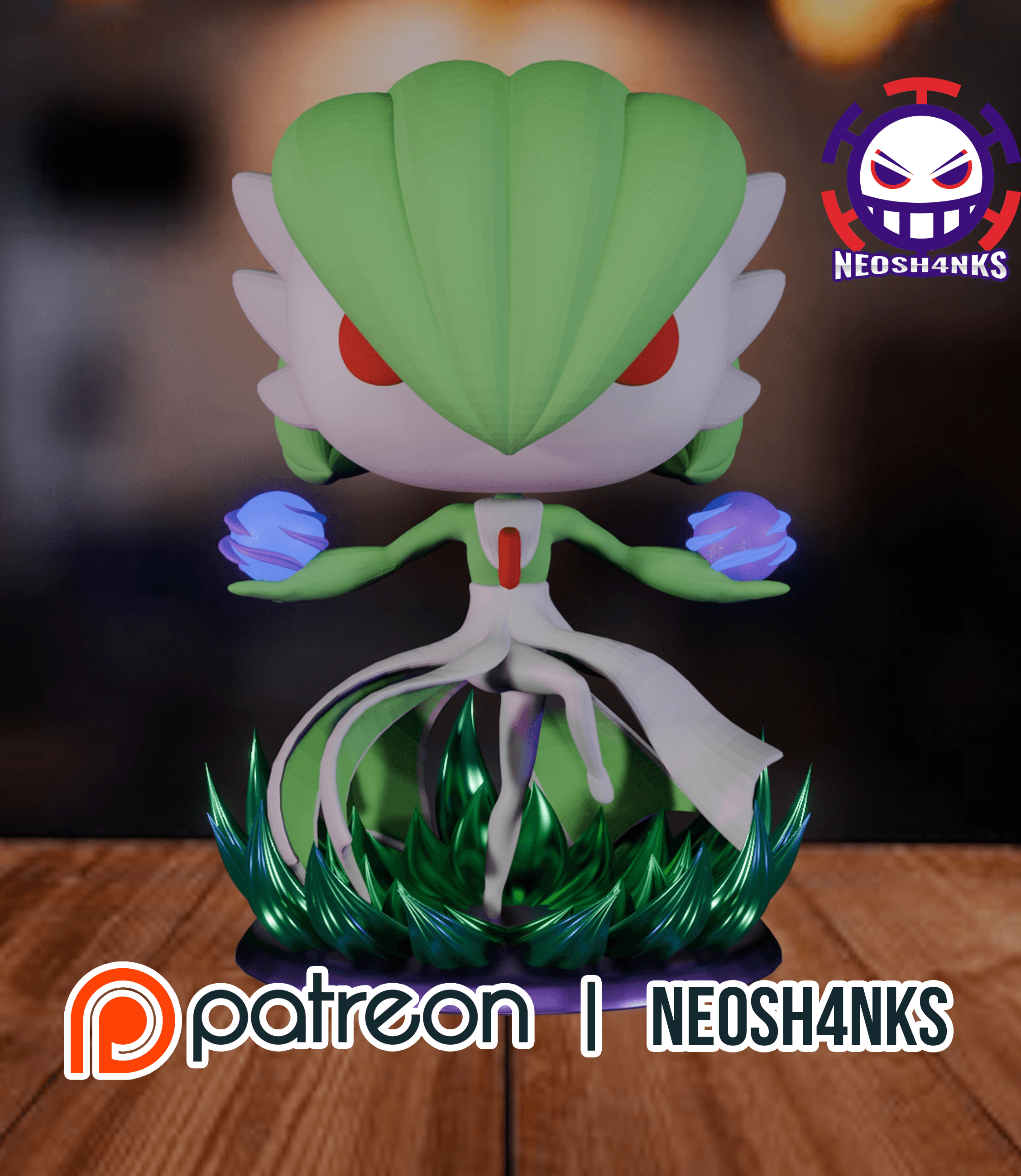 Gardevoir Funko style 3d model