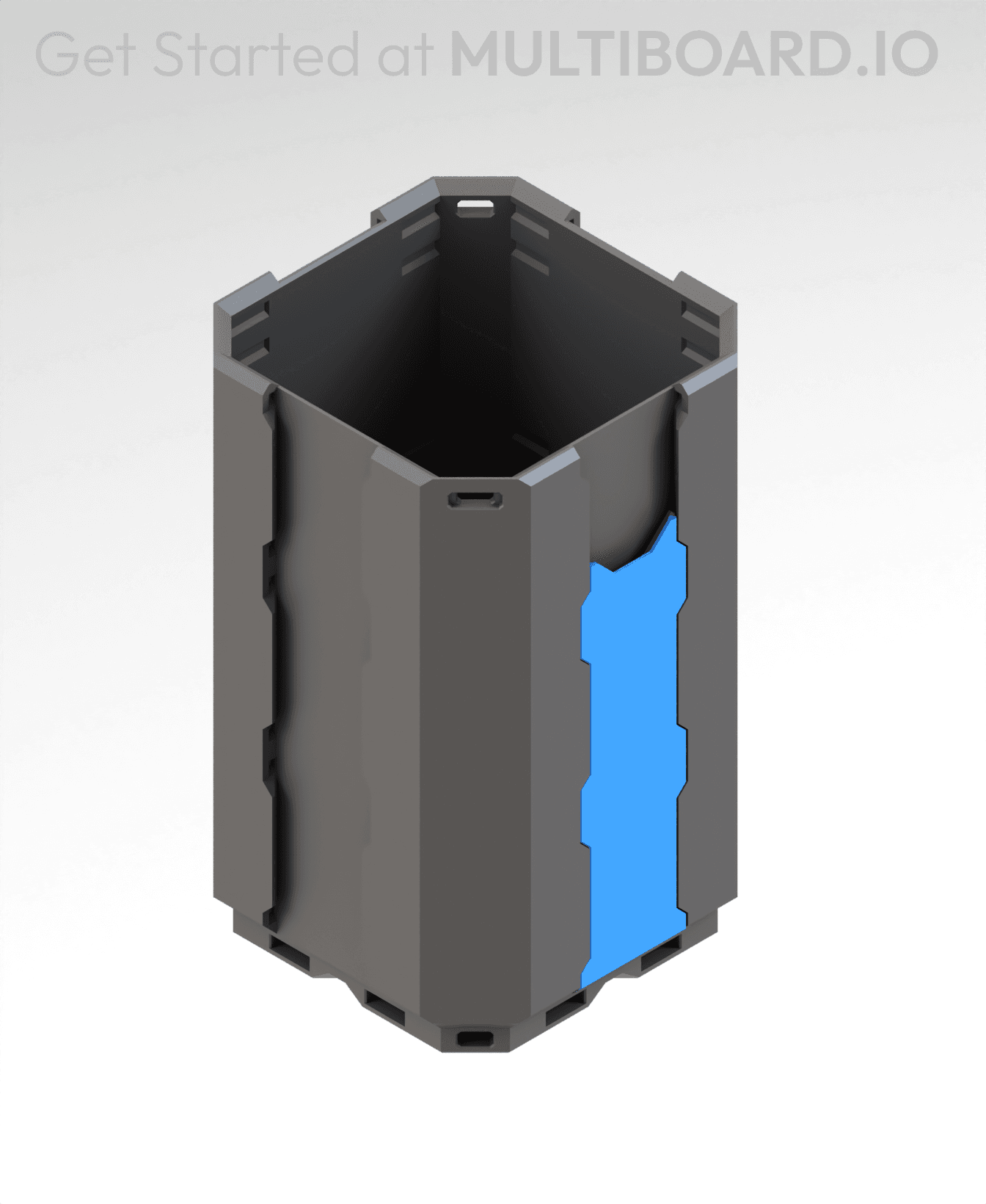1.5 LU Bin Fit - XI Cover Locked Lite Rail - (2.5 MU Rail) 3d model