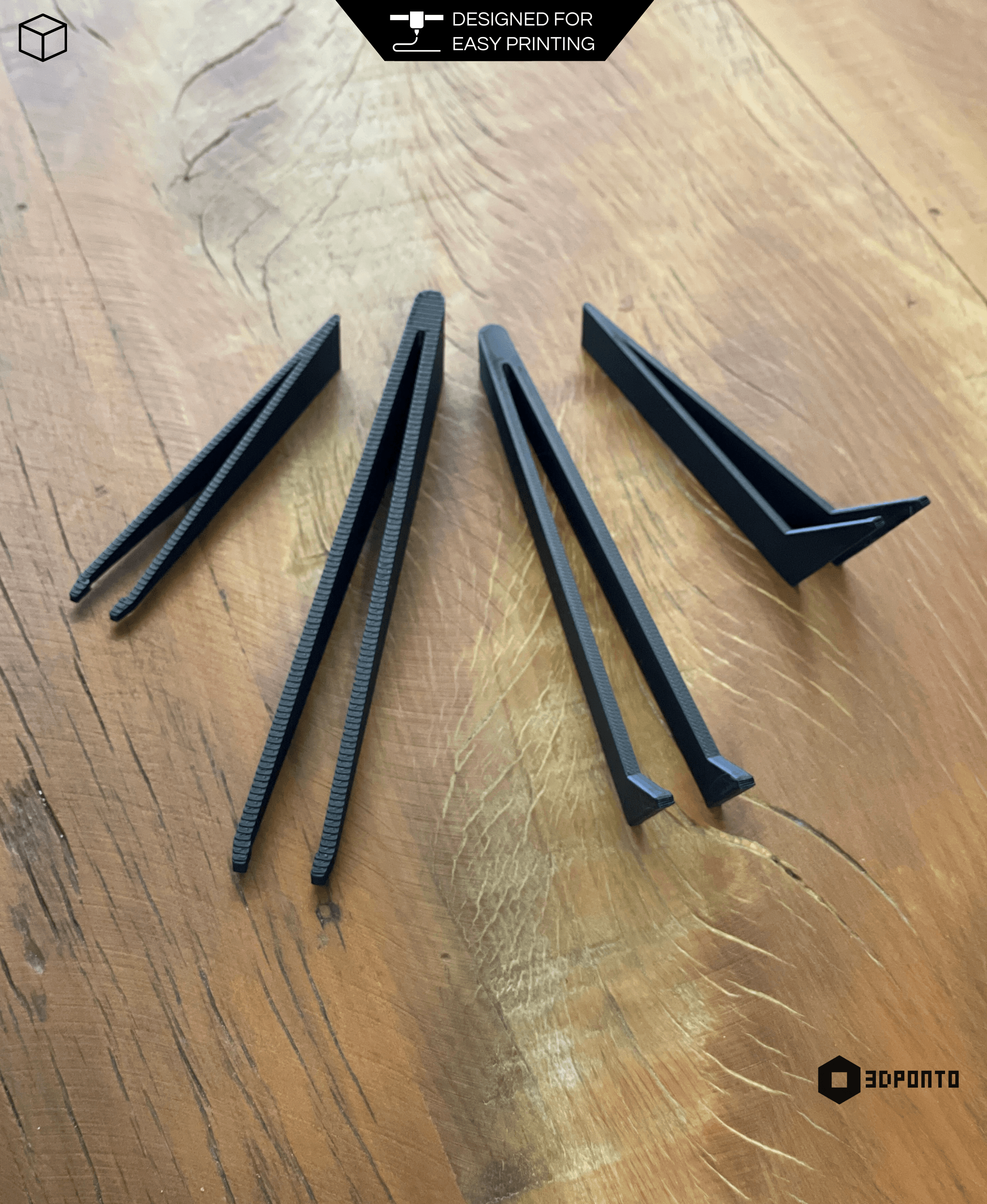Tweezers 4-Piece Set 3d model