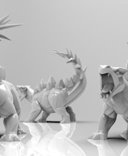 Mystical Stegosaurus Minimalist Sculpture 3d model