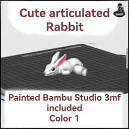 Cute articulated Rabbit 3d model