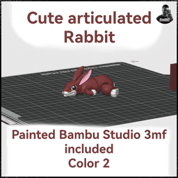 Cute articulated Rabbit 3d model
