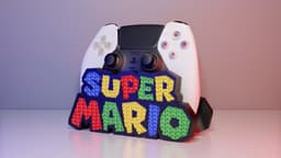 Super Mario (Logo) - Controller Holder Multiparts 3d model