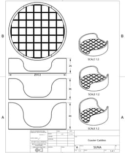 Coaster Caddy - Ichimatsu / Checkered 3d model