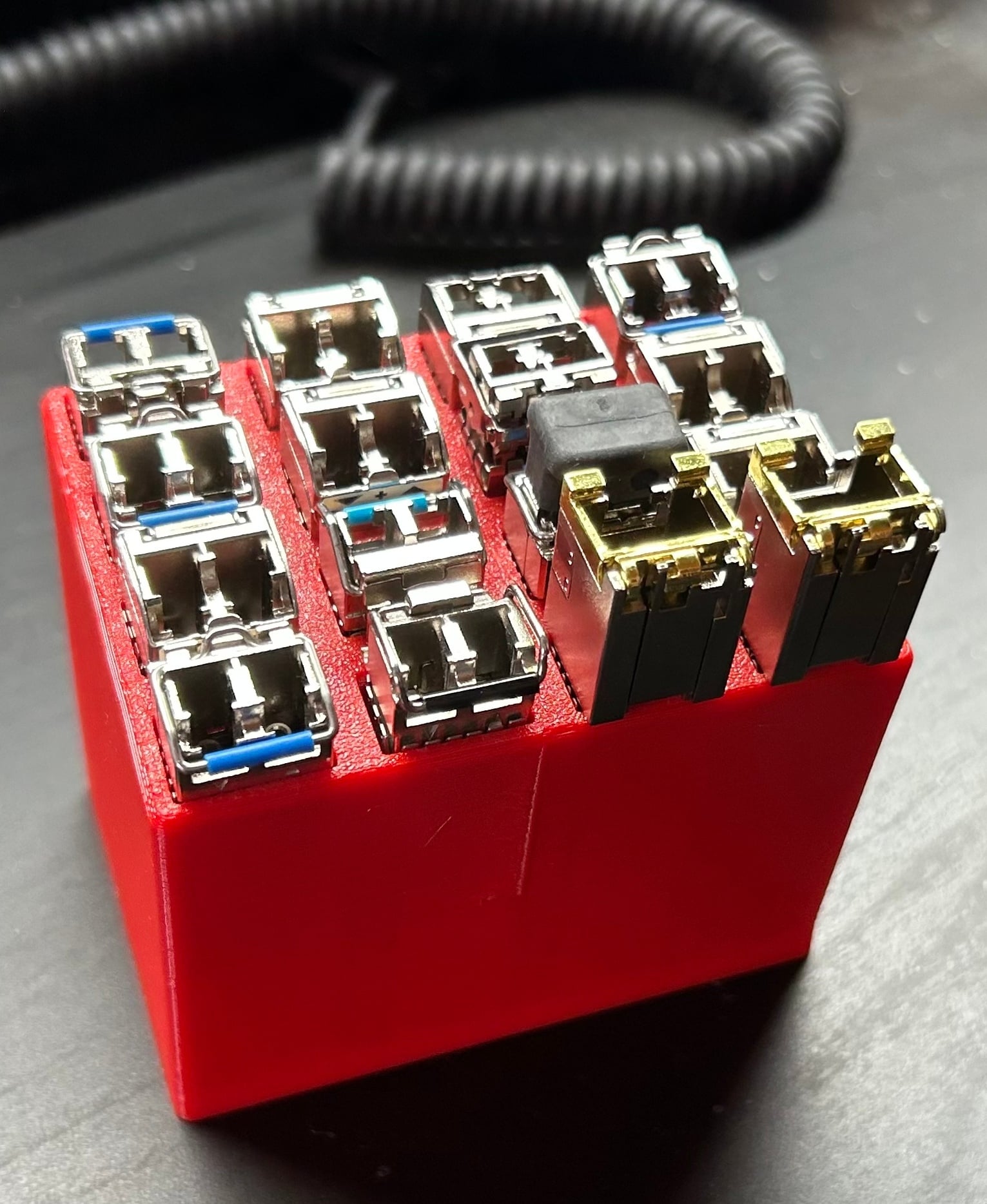 Multiboard SFP / GBIC modules holder 3d model