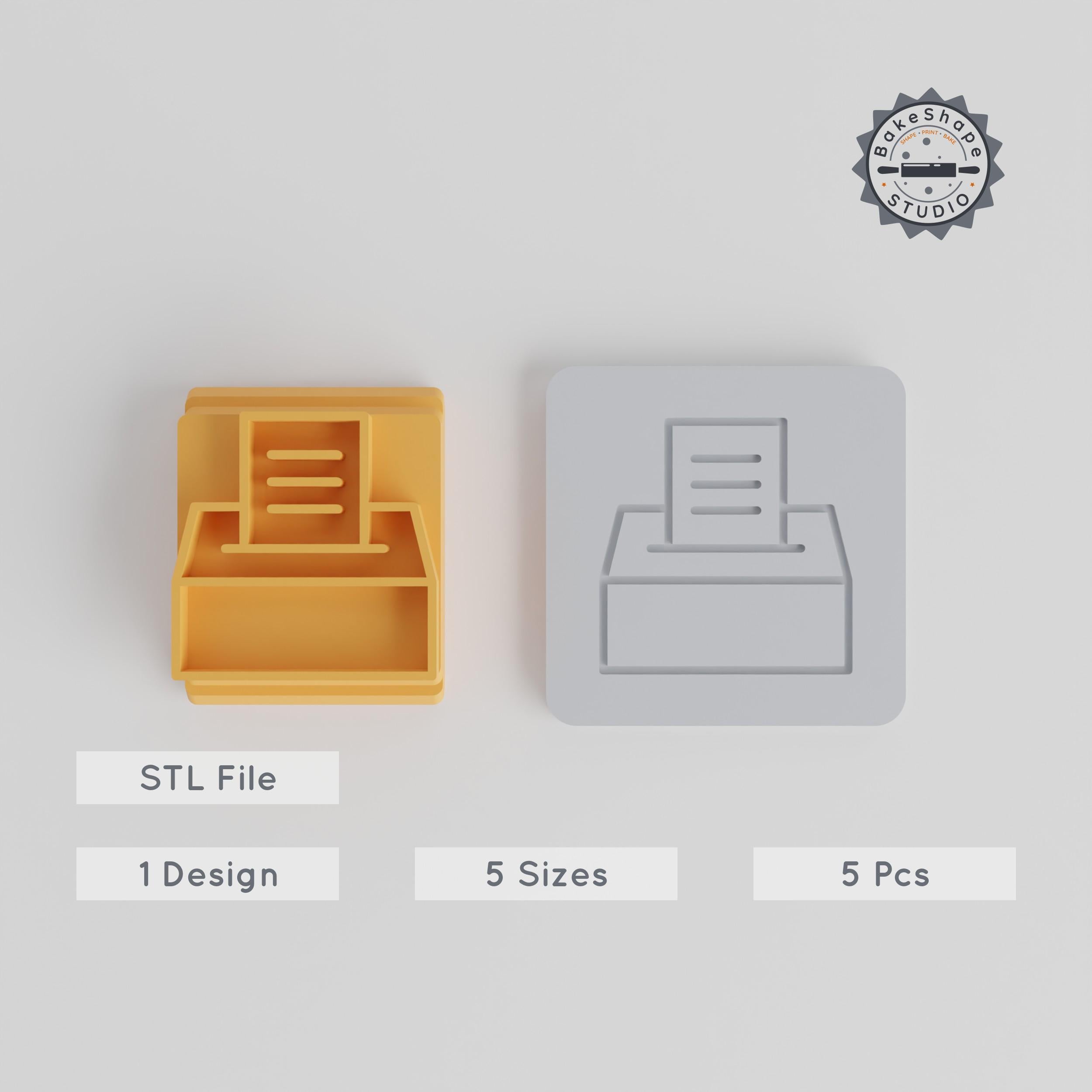 Vote Stamp Tile Set, 5 Sizes - Perfect for Clay, Cookies & Fondant PRODUCT_2346 3d model