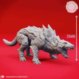 Hellhound - Growling - Tabletop Miniature (Pre-Supported STL) 3d model