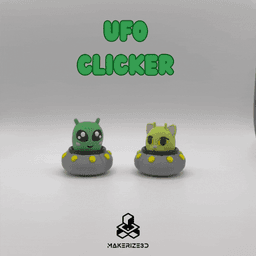 Alien & Cat UFO Clickers 3d model