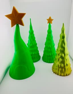 3 Christmas Decor Trees Set -Vase Mode 3d model