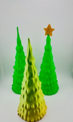 3 Christmas Decor Trees Set -Vase Mode 3d model