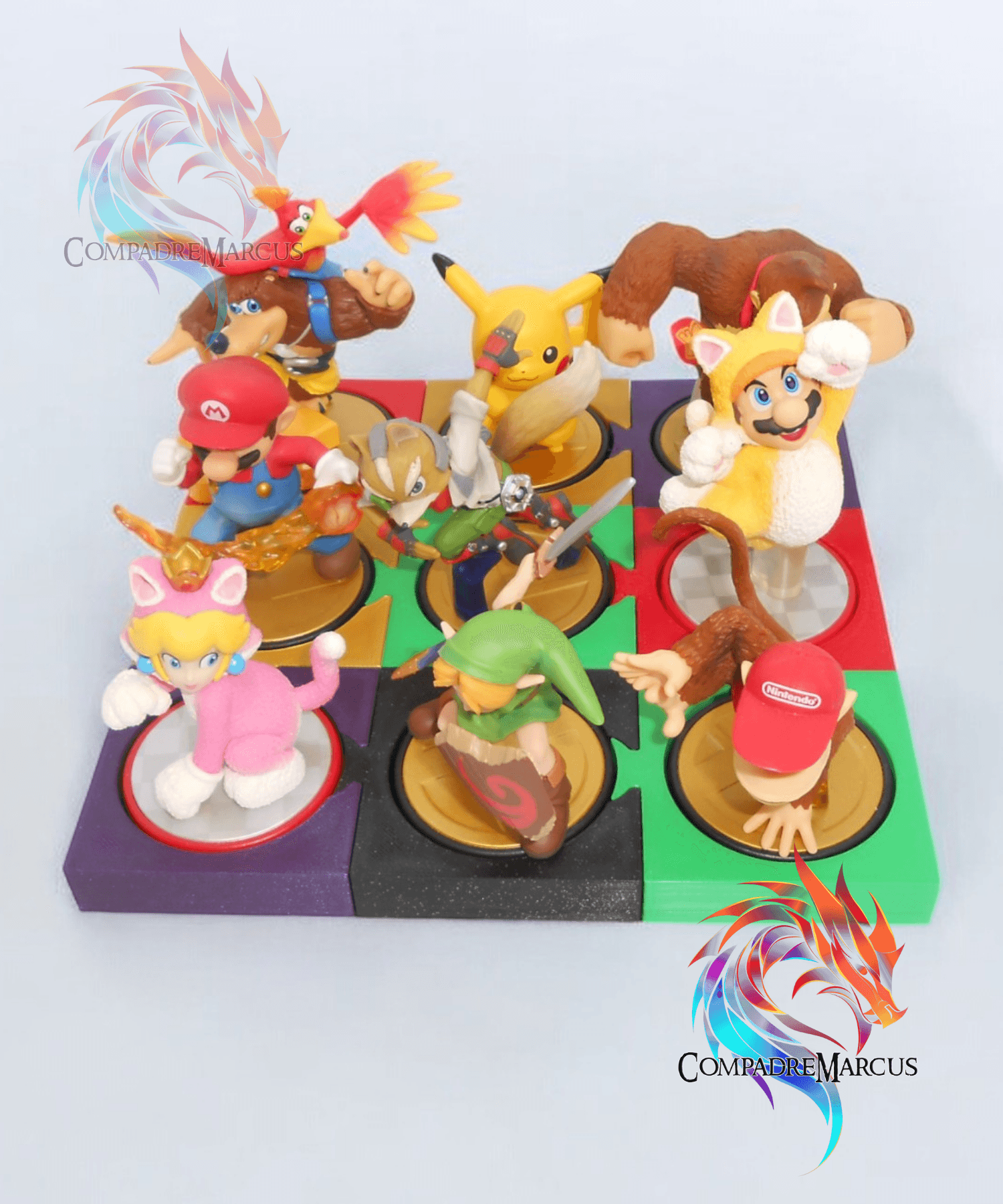 Amiibo Stackable Puzzle Display / no supports 3d model