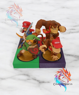 Amiibo Stackable Puzzle Display / no supports 3d model