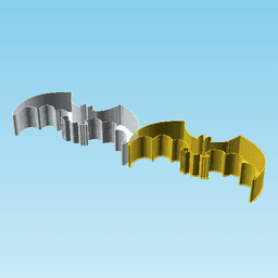 Bat 004C, nestable box (v2) 3d model