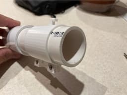 1-1/4" PVC pipe sleeve w/ hook 3d model