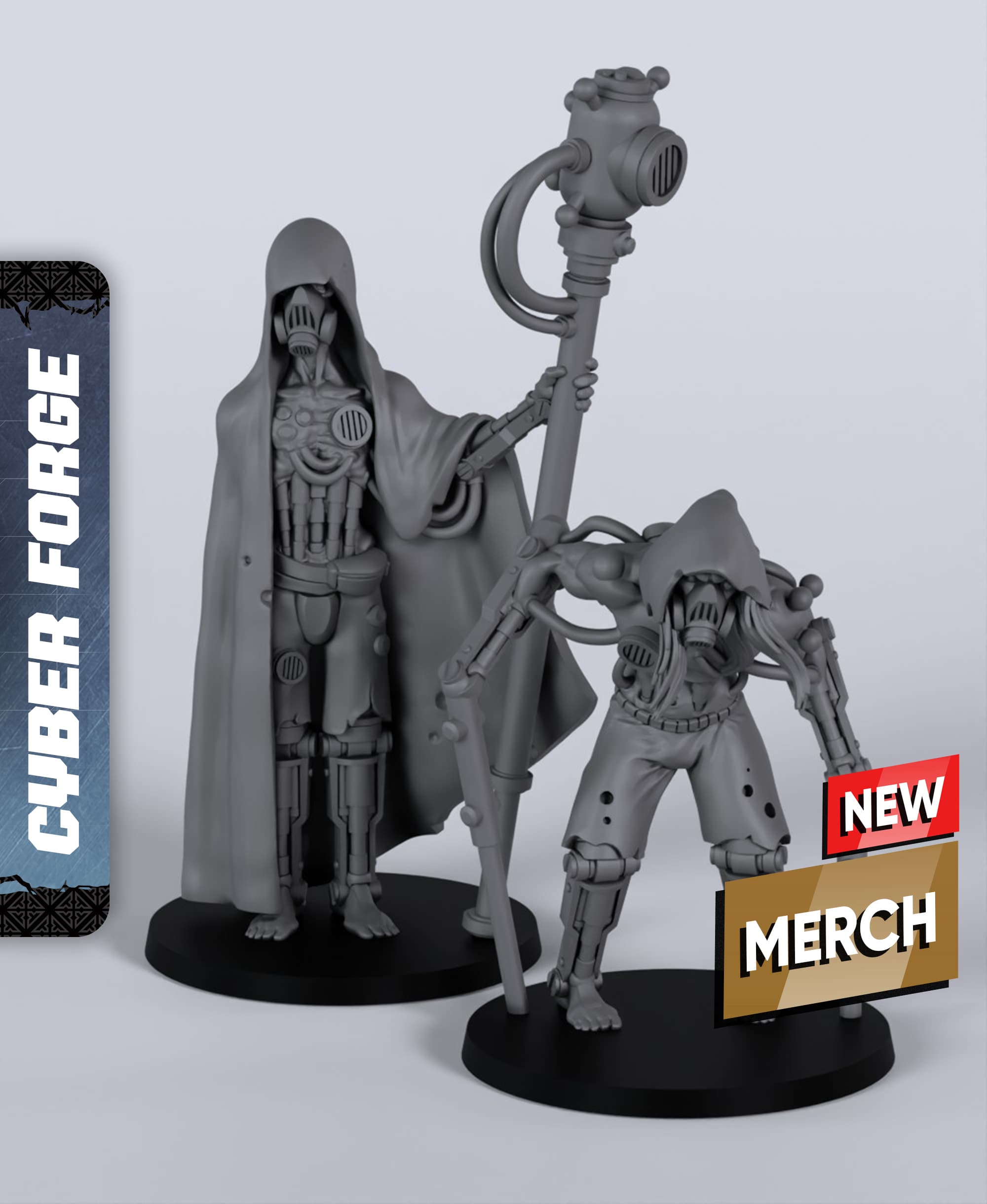 HC 2 Civilians - With Free Cyberpunk Warhammer - 40k Sci-Fi Gift Ideas for RPG and Wargamers 3d model