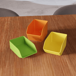 Modular Stackable Desktop Storage Bins Organizer System 3d model