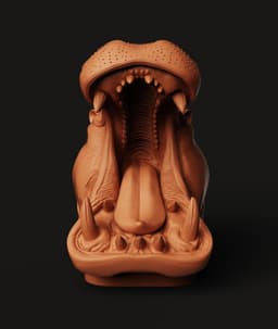Hippo Head Controller Stand | Universal Gaming Remote Holder | Desk Organizer 3d model