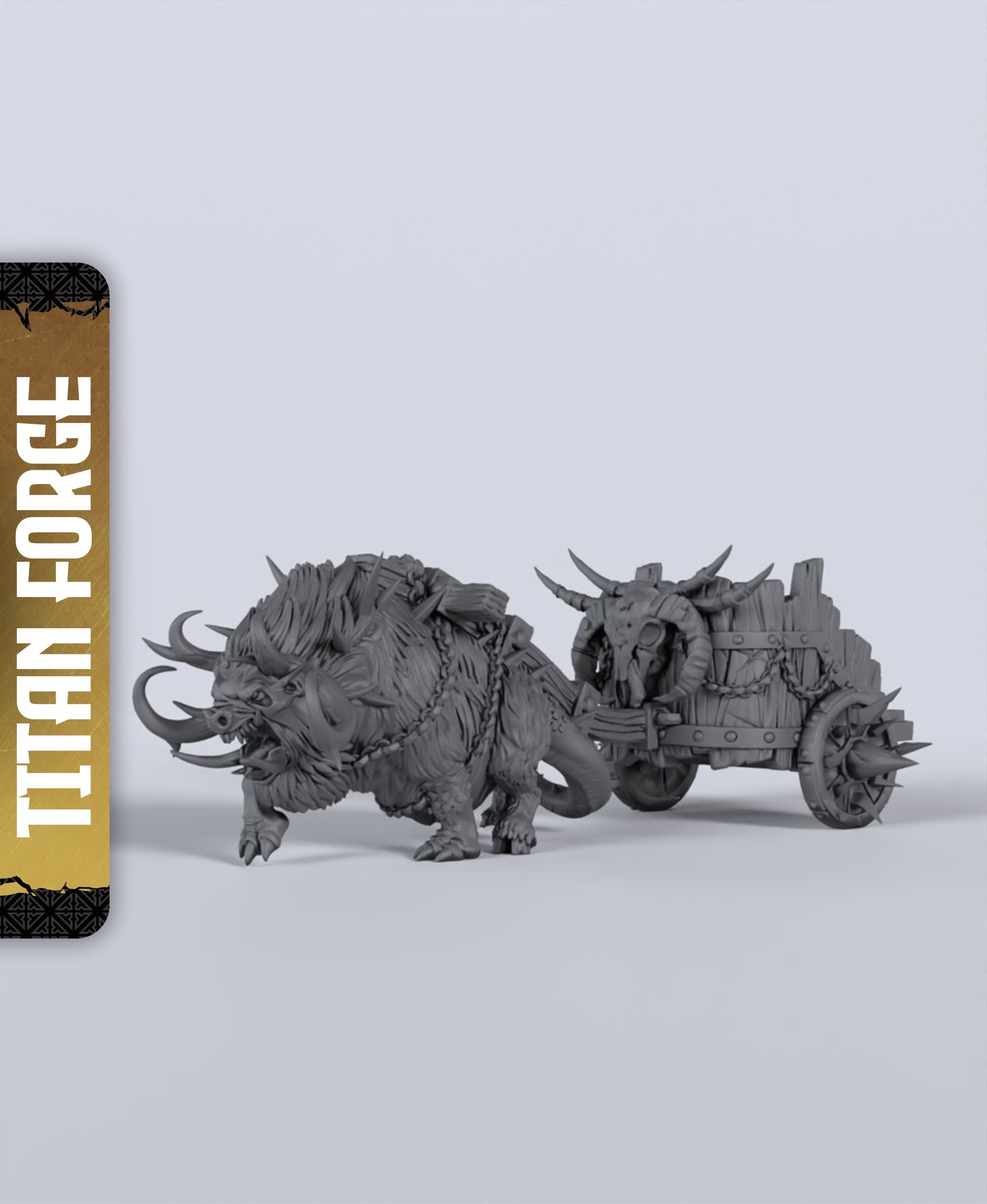 Razor Beast Chariot - With Free Dragon - 5e DnD Inspired for RPG and Wargamers 3d model
