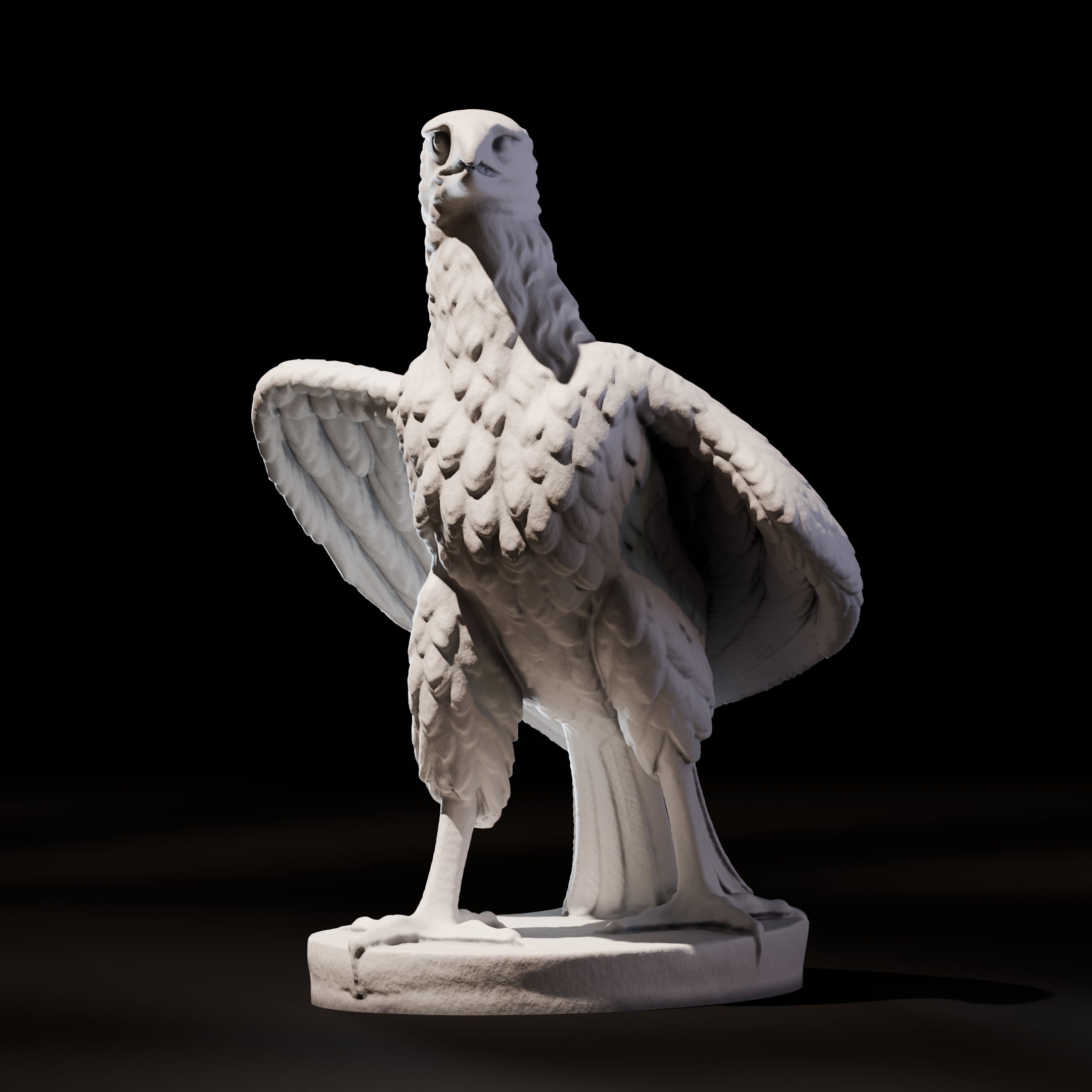 Striding Stone Eagle Statue | 28mm/32mm Heroic 3d model