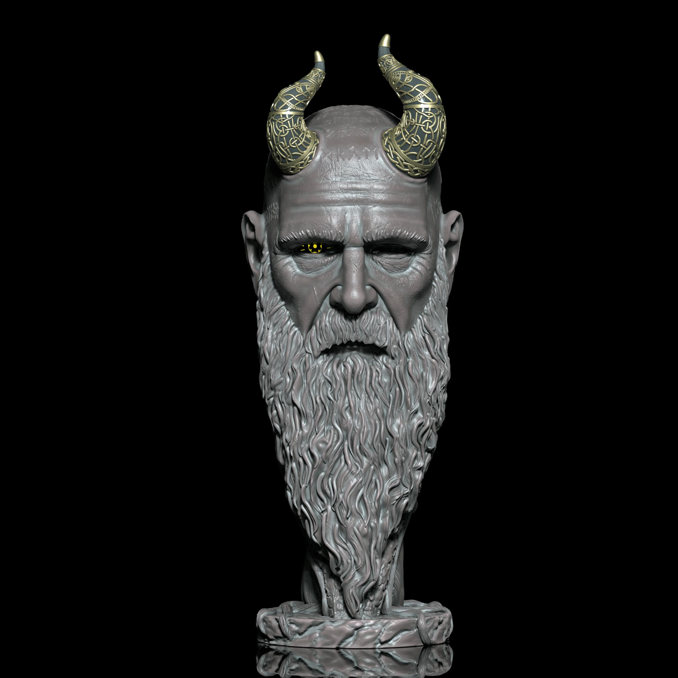 Mimir - God of War (Pre-Supported) 3d model