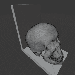 Skull Bookend Gothic Decorative Shelf Piece 3d model