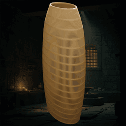 Flattened Cylinder Mesh Vase 3d model