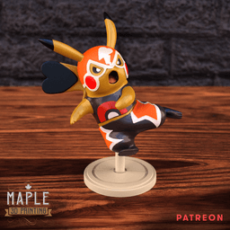 Pikachu Libre - Pokemon 3d model