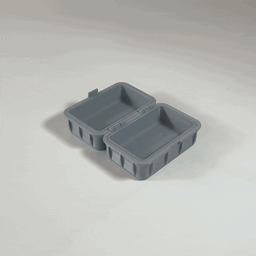 Storage Container Organizer Boxes with Snap Lock in 4 Sizes 3d model