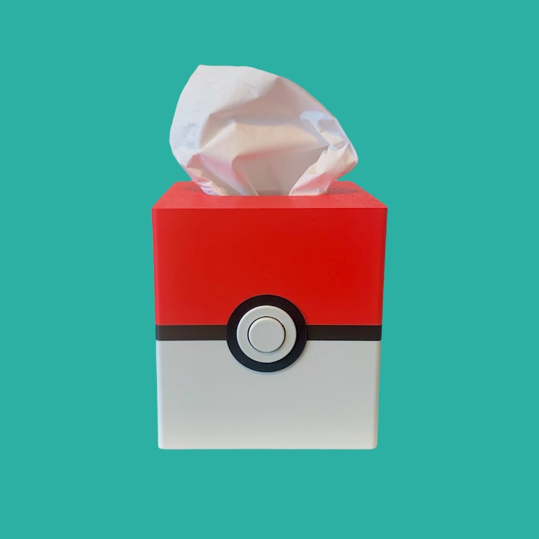 Pokeball Tissue Box Cover 3d model