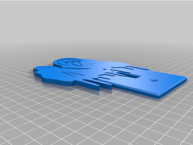 ghostface logo lightswitch cover 3d model