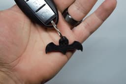 Simple Halloween bat keychain 3d model