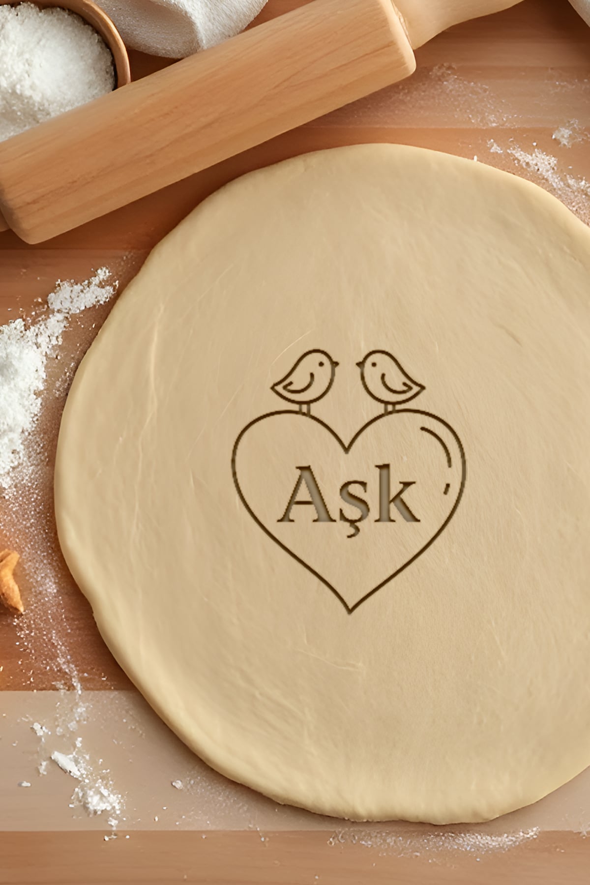 Aşk Cookie Cutter, Biscuit Cutter 3d model