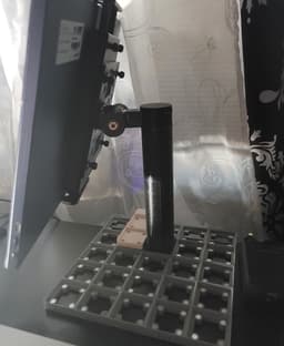 VESA monitor stand arm with Gridfinity base -
My pictured remixed models:
VESA monitor stand arm with Gridfinity base (black, bottom piece adapter between VESA stand and gridfinity base)
https://www.thingiverse.com/thing:6328961
https://thangs.com/designer/Unsecured1103/3d-model/VESA%20monitor%20stand%20arm%20with%20Gridfinity%20base-968532?manualModelView=true&source=All+Files
Desk Clamp with Gridfinity Top (beige clamp in back)
https://thangs.com/designer/Unsecured1103/3d-model/Desk%20Clamp%20with%20Gridfinity%20Top-966942
https://www.printables.com/model/655555-desk-clamp-with-gridfinity-top
Other pictured models:
Monitor stand VESA 100x100 and 75x75 Height Adjustable
https://www.thingiverse.com/thing:4973175
Gridfinity Screw Together baseplate (gray)
https://www.printables.com/model/300603-gridfinity-screw-together-baseplate
5x5 version
- 3d model