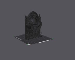 Raven Skull Gothic Key Hook Rack.3mf 3d model