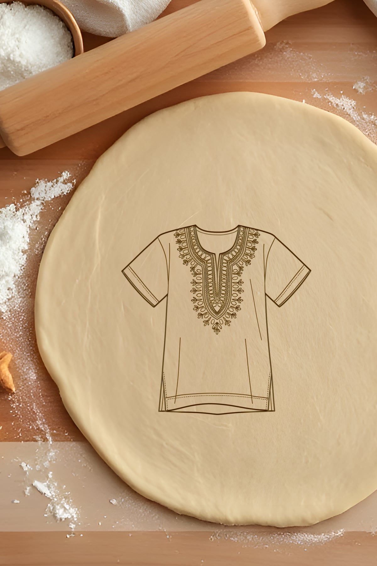 Africa Dashiki Cookie Cutter, Biscuit Cutter 3d model