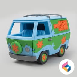 Foldable Mystery Machine - Scooby Doo 3d model
