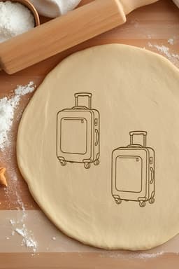 Suitcase Cookie Cutter, Biscuit Cutter 3d model