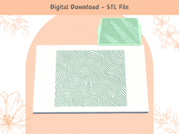 Cool Waves Texture Mat | STL File | Clay Embossing Stamp | Unique Pattern | Polymer Clay Earrings | 3d model