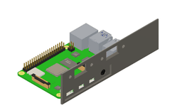 Raspberry pi 4 B panel connection guide 3d model