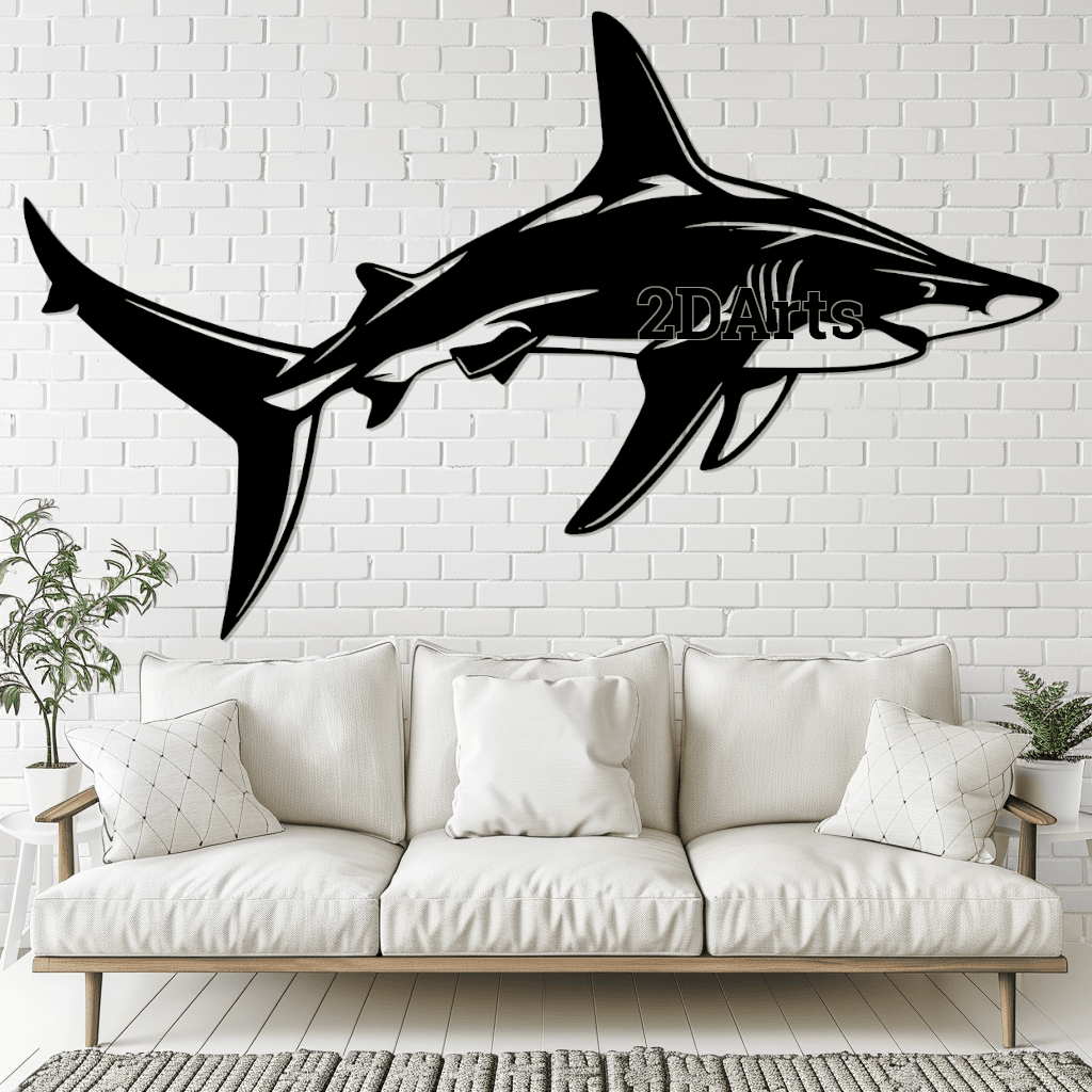 Shark 2D Wall Art/Window Art 3d model