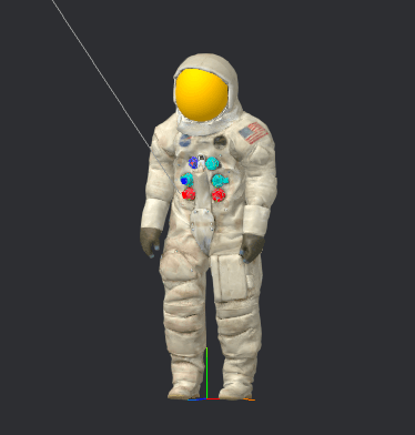 Palm-sized Astronaut (US Apollo Mission) 3d model