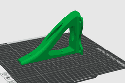Topology optimized Shelf Bracket | 200mm Depth 3d model