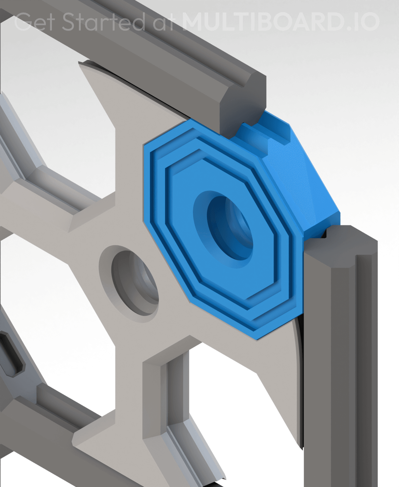 Small Hole - Mini Snap - Square Plate 3d model