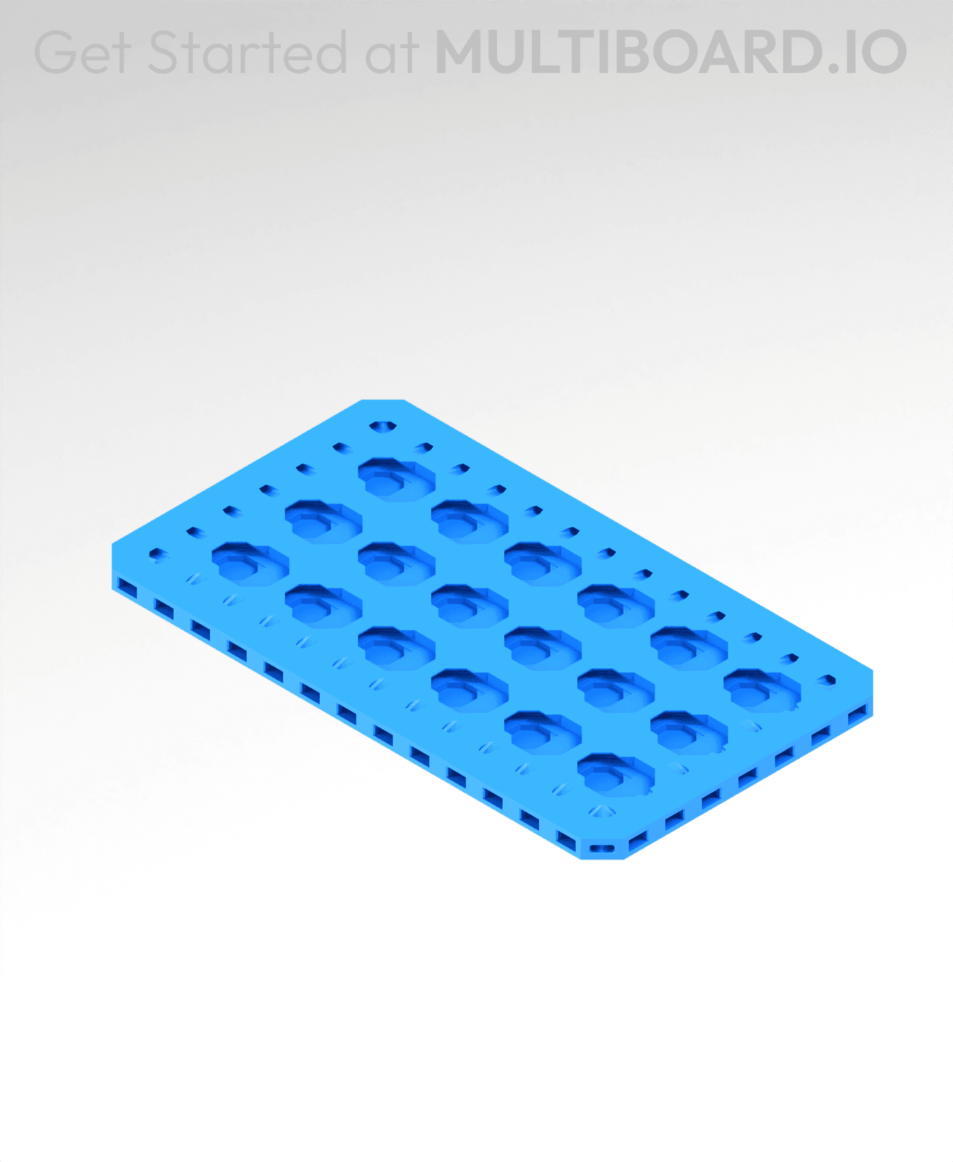 4x7 MU - Point Hole MU - MultiBoard Plate 3d model