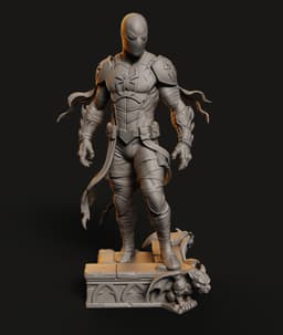 Phantom Web Knight STL | Hero Figure | Gothic Base Detail 3d model