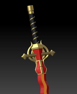 Flamberge Sword 3d model