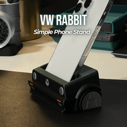 VW Rabbit Simple Phone Stand 3d model
